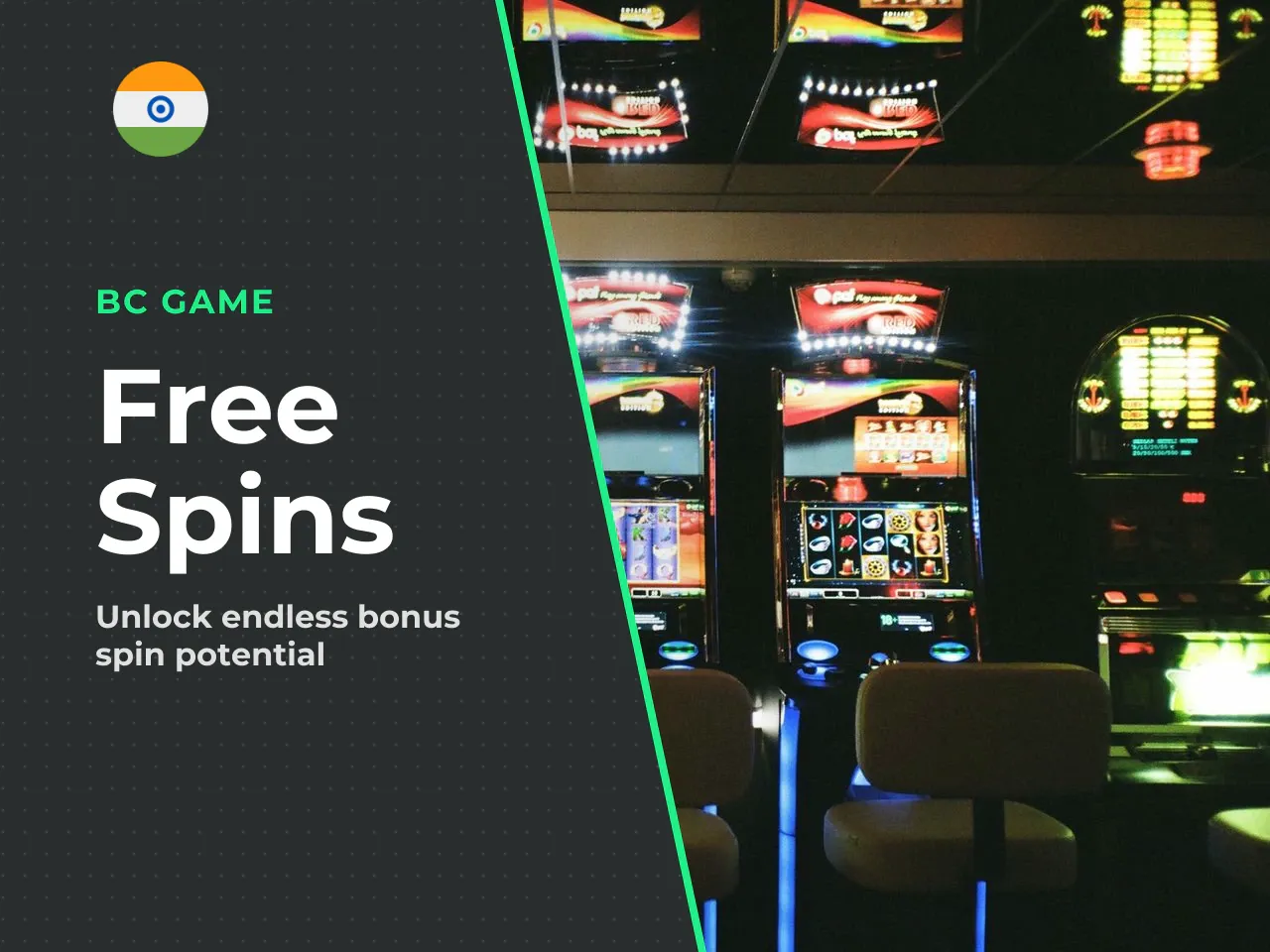 During the free spins round, landing